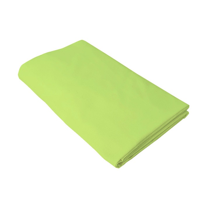 Cearceaf verde, KidsDecor, cu elastic pat tineret 120x200 cm