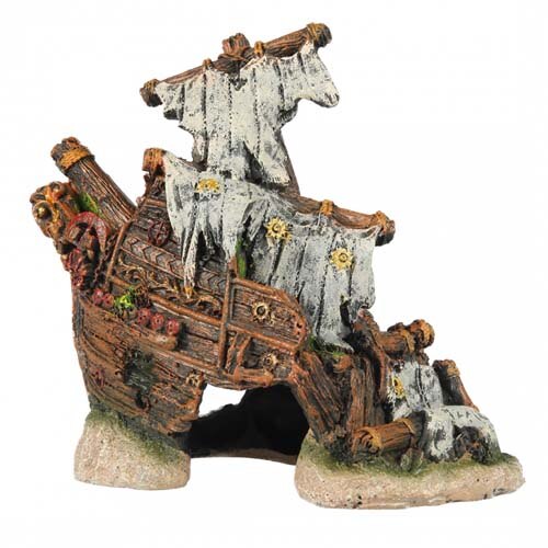 Decor pentru acvariu, Mast, Ebi, 16x7.7x14.5 cm, Maro