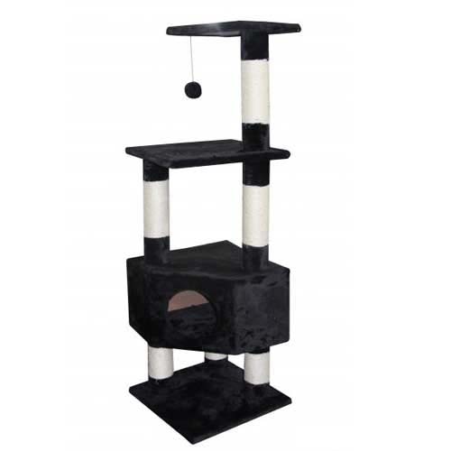 Culcus pentru pisici, Ebi, Classic Loonaa, Negru, 40 x 40 x 135cm -9cm