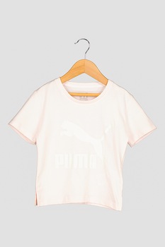 Puma, Tricou cu imprimeu logo pentru fitness Classics, Piersica Puma, Tricou cu imprimeu logo pentru fitness Classics, Piersica