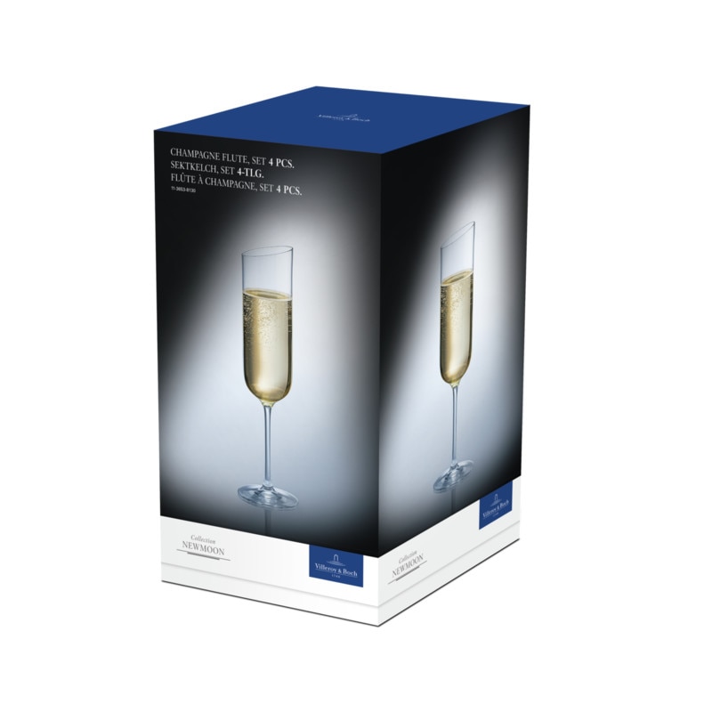 Set 4 pahare sampanie Newmoon, 180ml - 390683