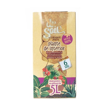 Tratament Dr.Soil pentru plante de interior, doza pentru un ghiveci de 5L Tratament Dr.Soil pentru plante de interior, doza pentru un ghiveci de 5L