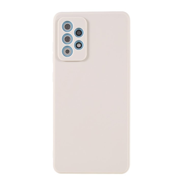 Силиконов Калъф за Samsung Galaxy A52/ A52s, Удароустойчив, Защита на камерите, Бял