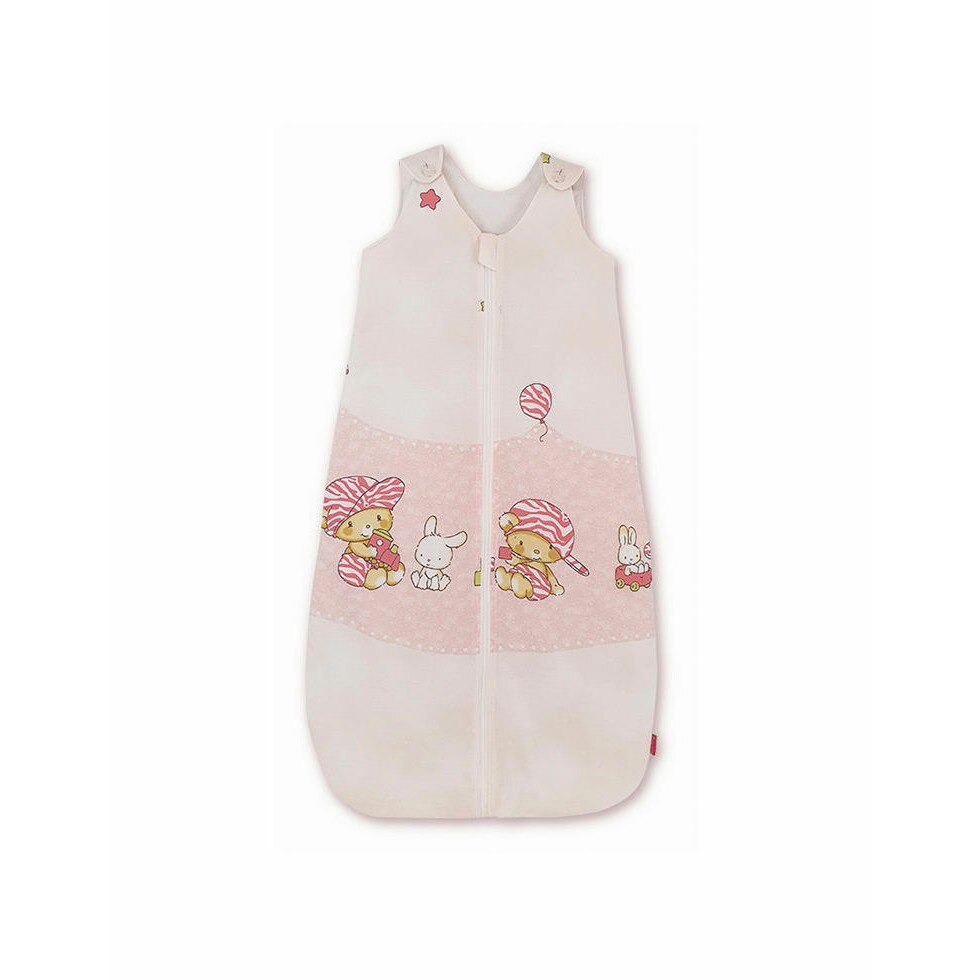 Sac de dormit, KidsDecor, primavara 0.8 tog Hai la joaca roz 95 cm