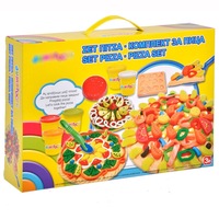 set plastilina cu forma de pizza 15 piese multicolore  5 borcane de plastilina pentru copii  ats  3 ani chef bucatar imagen 50_0_
0