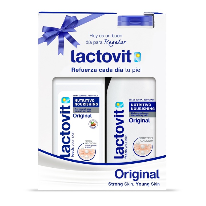 Lactovit Ajándékkészlet, 600 ml Tusfürdő + 400 ml Testtej