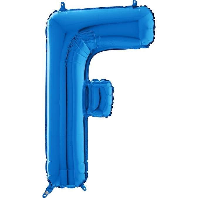 Balon folie litera F albastru 66 cm