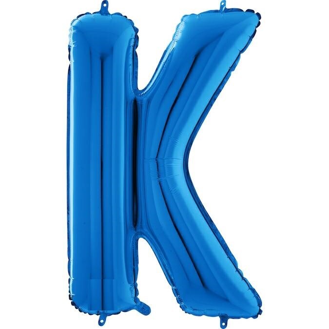 Balon folie litera K albastru 66 cm