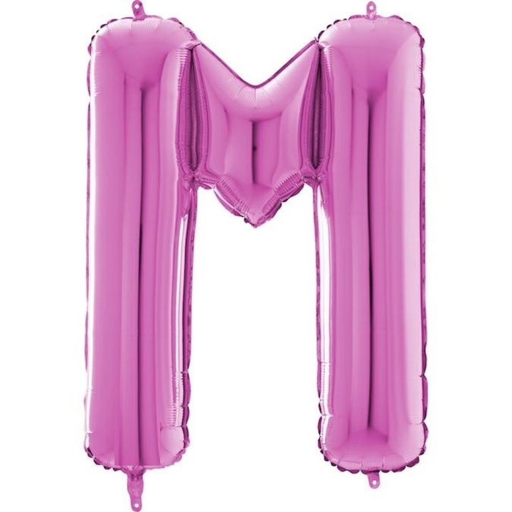 Balon folie litera M Roz 66 cm