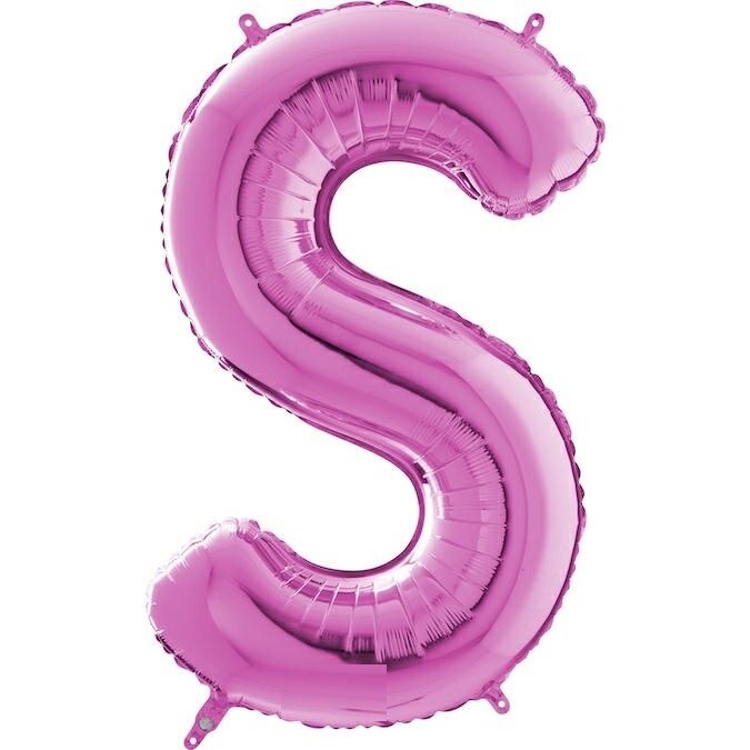 Balon folie litera S Roz 66 cm