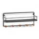 Cuier Zeller Wood Steel, negru, 45 x 11.8 x 18 cm