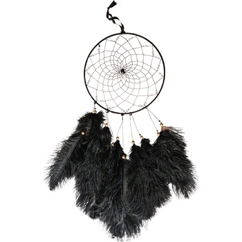 Prinzator de Vise Indian de culoare Negru, 55 cm lungime - Dreamcatcher Prinzator de Vise Indian de culoare Negru, 55 cm lungime - Dreamcatcher