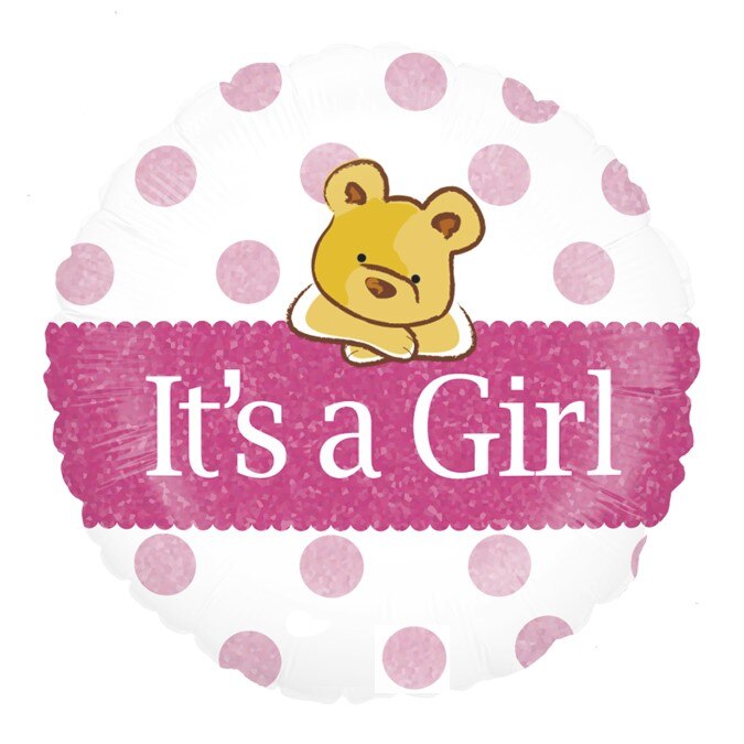Balon folie It's a girl ursulet 46 cm