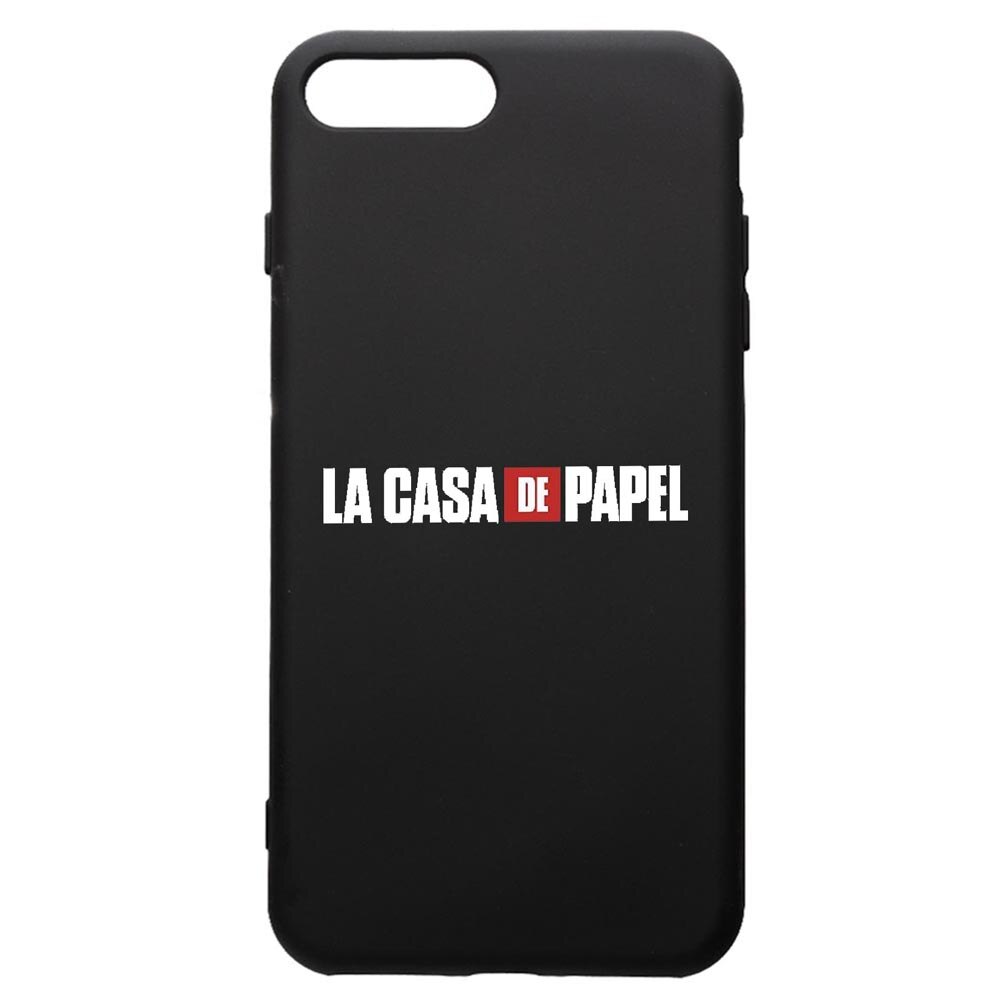 Husa de protectie Apple iPhone 8 Plus / iPhone 7 Plus, La Casa De Papel, silicon, cu interiorul din material textil, protectie camera, PB292