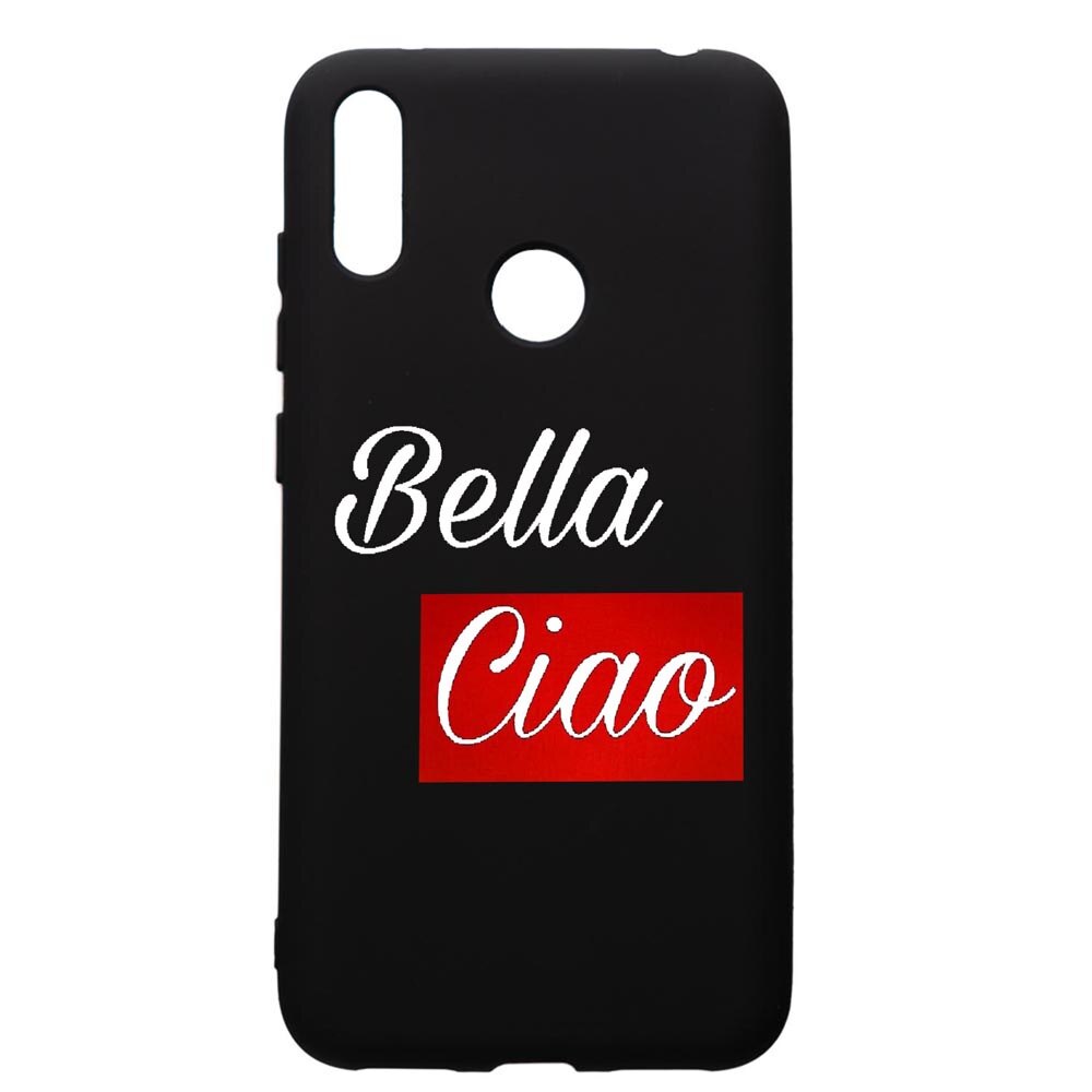 Husa de protectie Huawei Y7 2019, La Casa De Papel Ciao Bella, silicon, cu interiorul din material textil, protectie camera, PB293