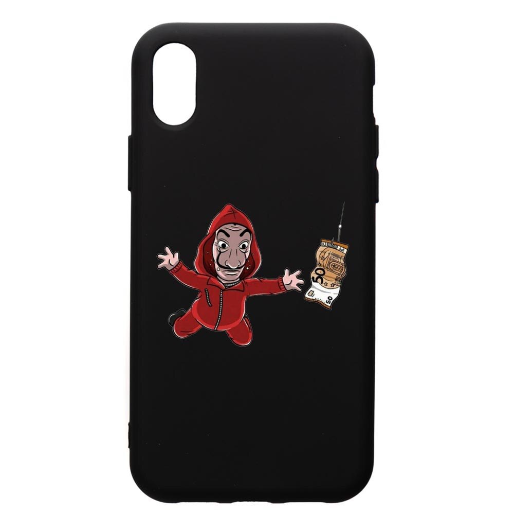 Husa de protectie Apple iPhone XS / iPhone X, La Casa De Papel, silicon, cu interiorul din material textil, protectie camera, PB294