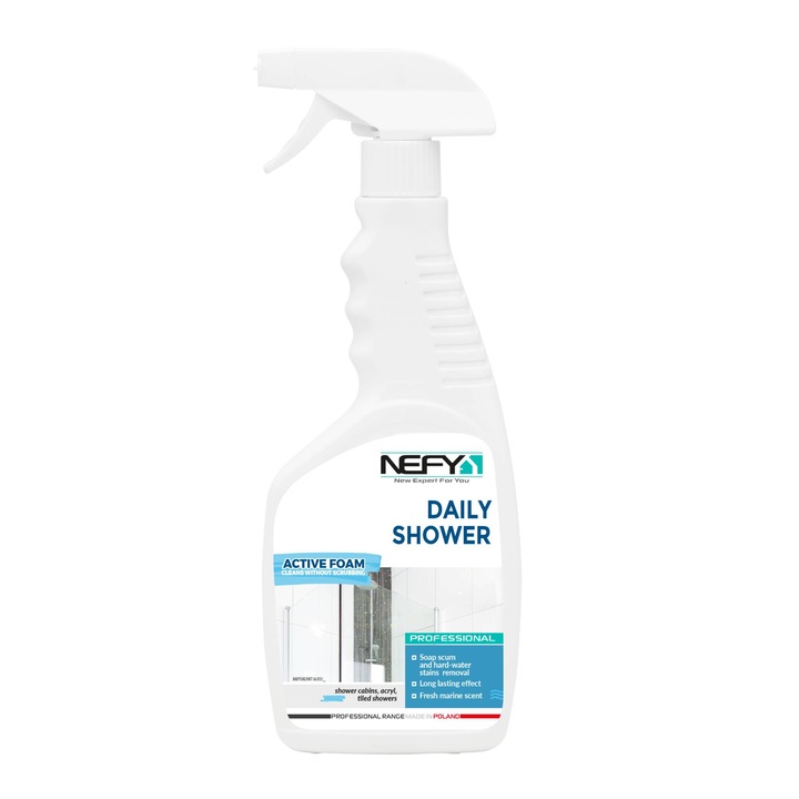 Почистващ препарат Nefy, за душ кабини, 0,5 л