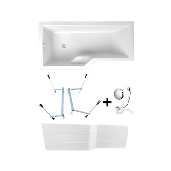 Pachet cada acril Kring Bathos 170x70/85x42cm, dreapta, grosime 6,5mm, acril antibacterian Pachet cada acril Kring Bathos 170x70/85x42cm, dreapta, grosime 6,5mm, acril antibacterian