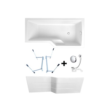 Pachet cada acril Kring Bathos 170x70/85x42cm, stanga, grosime 6,5mm, acril antibacterian Pachet cada acril Kring Bathos 170x70/85x42cm, stanga, grosime 6,5mm, acril antibacterian