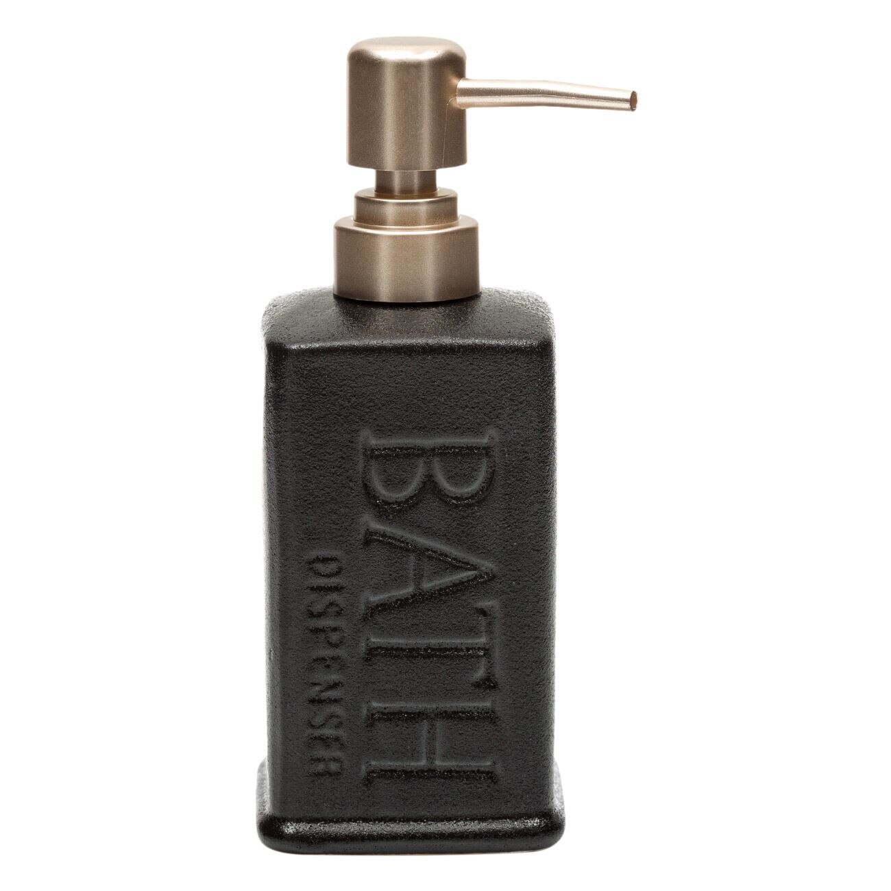 Dispenser pentru sapun, din ceramica negru Bath, 330ml