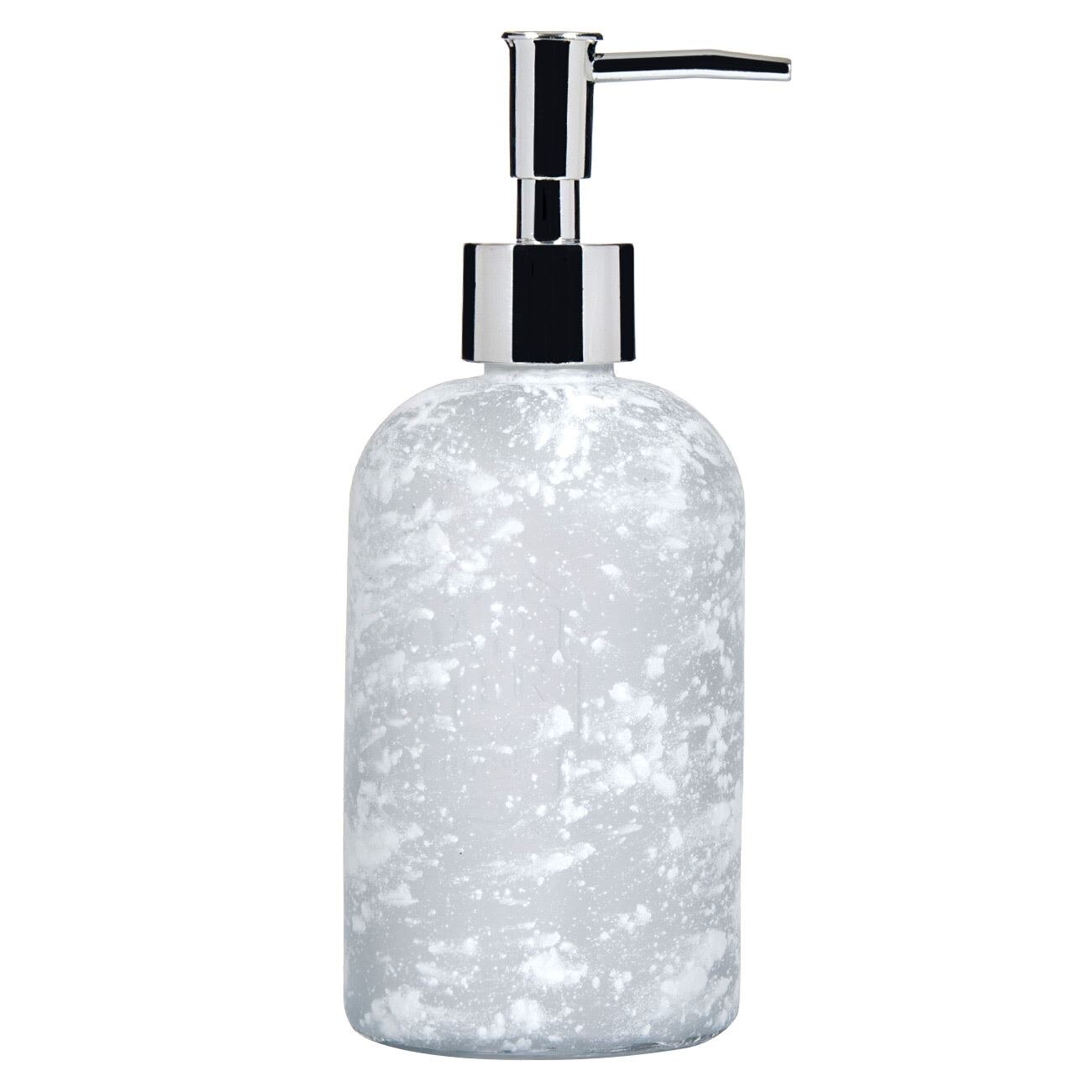 Dispenser pentru sapun, gri cu puncte albe, 400ml