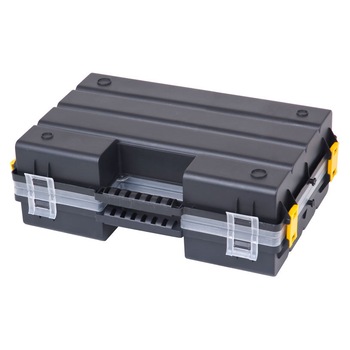 Cutie pentru depozitare Patrol, Cu capac, catarama si organizatoar alb transparante, Plastic, Negru, 100 x 284 x 192 mm Cutie pentru depozitare Patrol, Cu capac, catarama si organizatoar alb transparante, Plastic, Negru, 100 x 284 x 192 mm