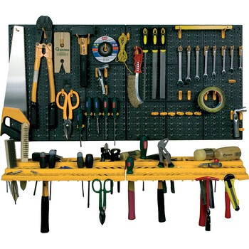 Panou pentru scule ARTPLAST din polipropilena cu raft si 50 agatatoare 1000x213x500mm Panou pentru scule ARTPLAST din polipropilena cu raft si 50 agatatoare 1000x213x500mm