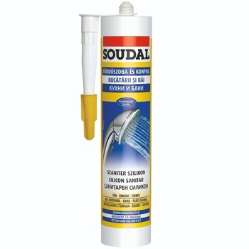 Silicon sanitar, Soudal, alb, 280 ml Silicon sanitar, Soudal, alb, 280 ml