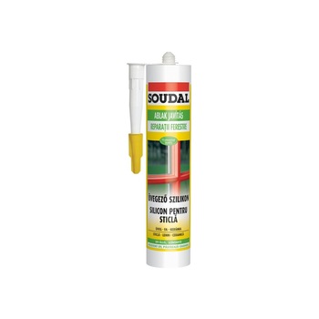 Silicon sticla, Soudal, transparent, 280 ml Silicon sticla, Soudal, transparent, 280 ml