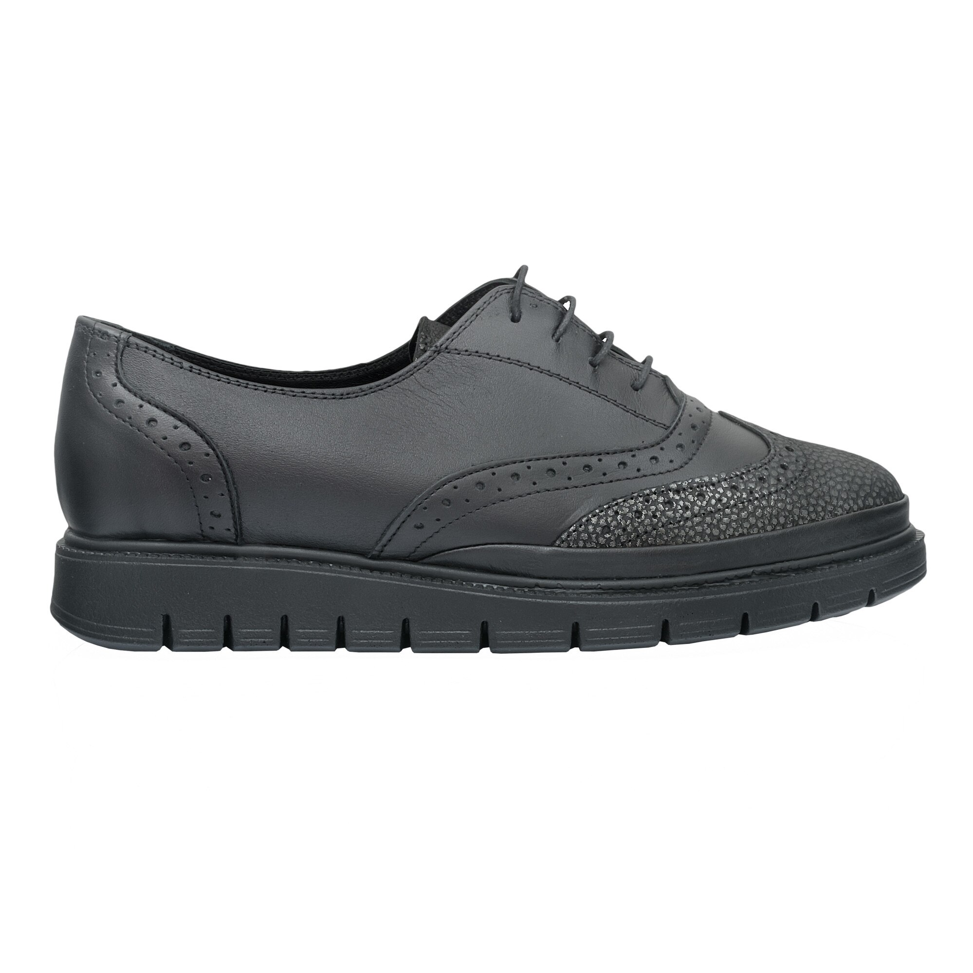 Pantofi dama Caspian 200, Negru/Argintiu