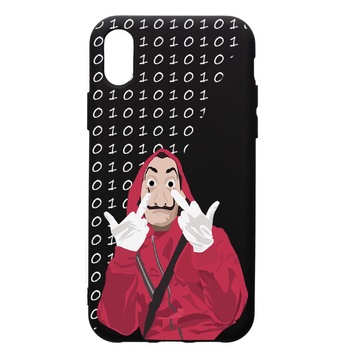 Husa de protectie Samsung Galaxy A01, La Casa De Papel, silicon, cu interiorul din material textil, protectie camera, PB297 Husa de protectie Samsung Galaxy A01, La Casa De Papel, silicon, cu interiorul din material textil, protectie camera, PB297