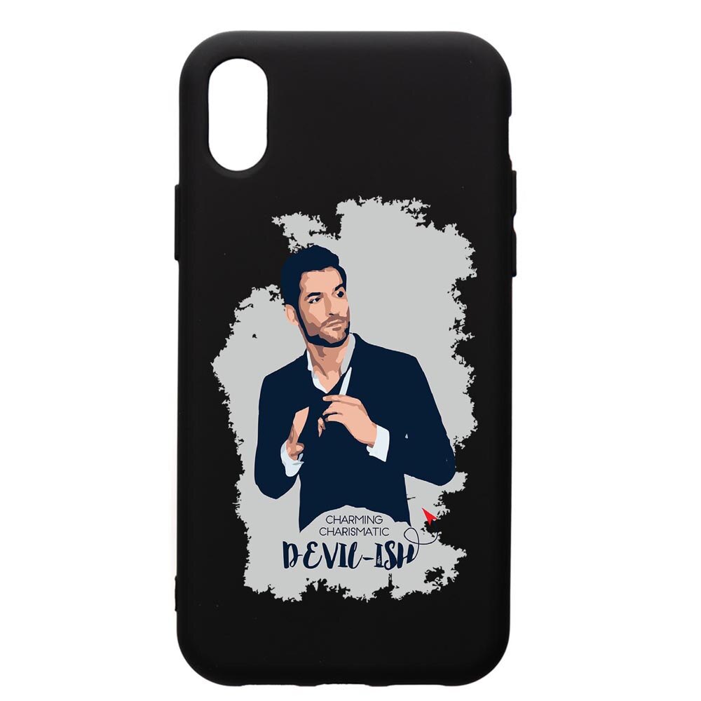 Husa de protectie Samsung Galaxy A10, Lucifer, silicon, cu interiorul din material textil, protectie camera, PB299