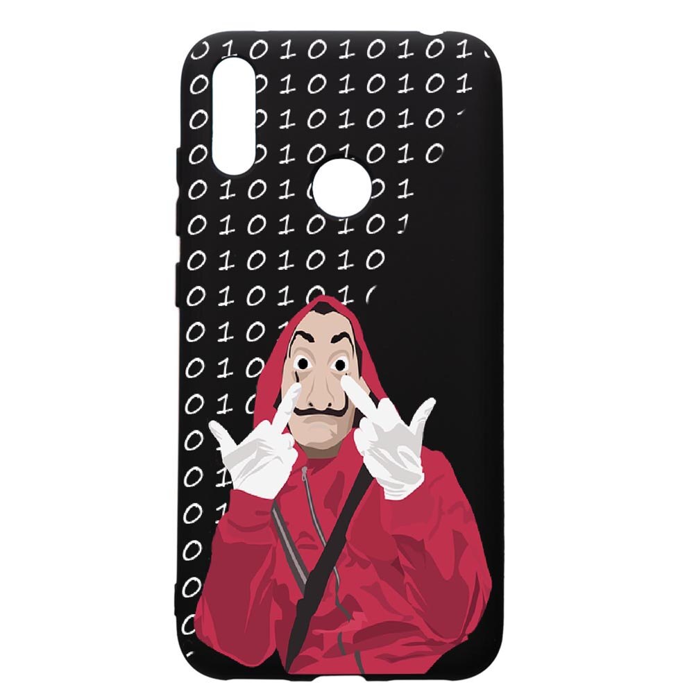 Husa de protectie Huawei Y7 2019, La Casa De Papel, silicon, cu interiorul din material textil, protectie camera, PB297