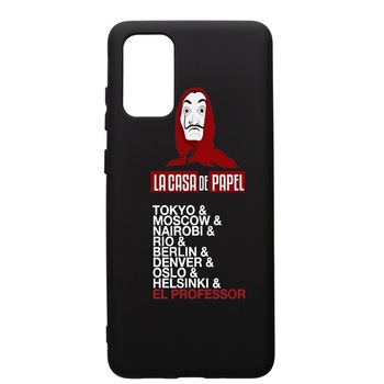 Husa de protectie Samsung Galaxy S20 Plus, La Casa De Papel, silicon, cu interiorul din material textil, protectie camera, PB296 Husa de protectie Samsung Galaxy S20 Plus, La Casa De Papel, silicon, cu interiorul din material textil, protectie camera, PB296