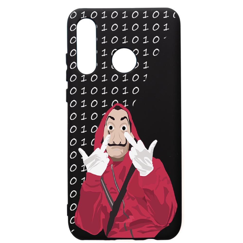 Husa de protectie Huawei P30 Lite, La Casa De Papel, silicon, cu interiorul din material textil, protectie camera, PB297