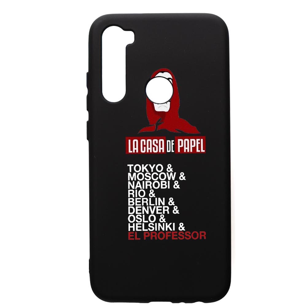 Husa de protectie Xiaomi Redmi Note 8, La Casa De Papel, silicon, cu interiorul din material textil, protectie camera, PB296