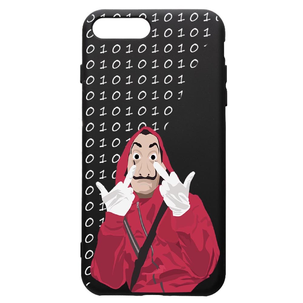 Husa de protectie Apple iPhone 8 Plus / iPhone 7 Plus, La Casa De Papel, silicon, cu interiorul din material textil, protectie camera, PB297