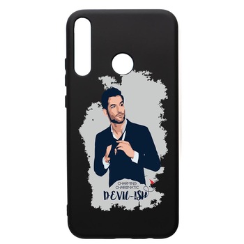 Husa de protectie Huawei P40 Lite E / Y7p, Lucifer, silicon, cu interiorul din material textil, protectie camera, PB299 Husa de protectie Huawei P40 Lite E / Y7p, Lucifer, silicon, cu interiorul din material textil, protectie camera, PB299