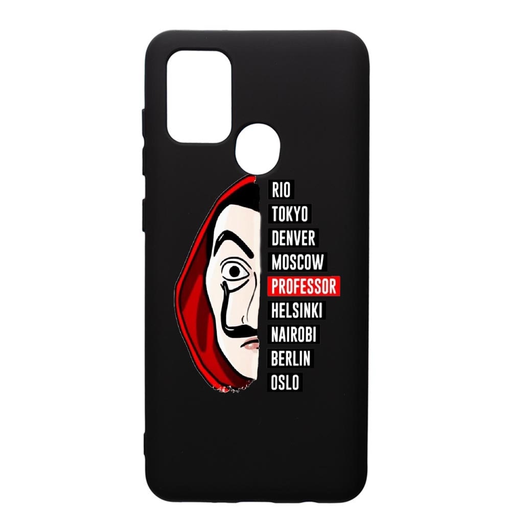 Husa de protectie Samsung Galaxy A21, La Casa De Papel, silicon, cu interiorul din material textil, protectie camera, PB302
