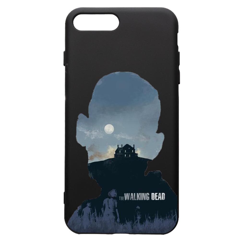 Husa de protectie Apple iPhone 8 Plus / iPhone 7 Plus, The Walking Dead, silicon, cu interiorul din material textil, protectie camera, PB303