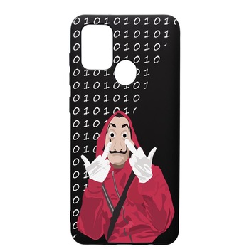 Husa de protectie Samsung Galaxy A21, La Casa De Papel, silicon, cu interiorul din material textil, protectie camera, PB297 Husa de protectie Samsung Galaxy A21, La Casa De Papel, silicon, cu interiorul din material textil, protectie camera, PB297