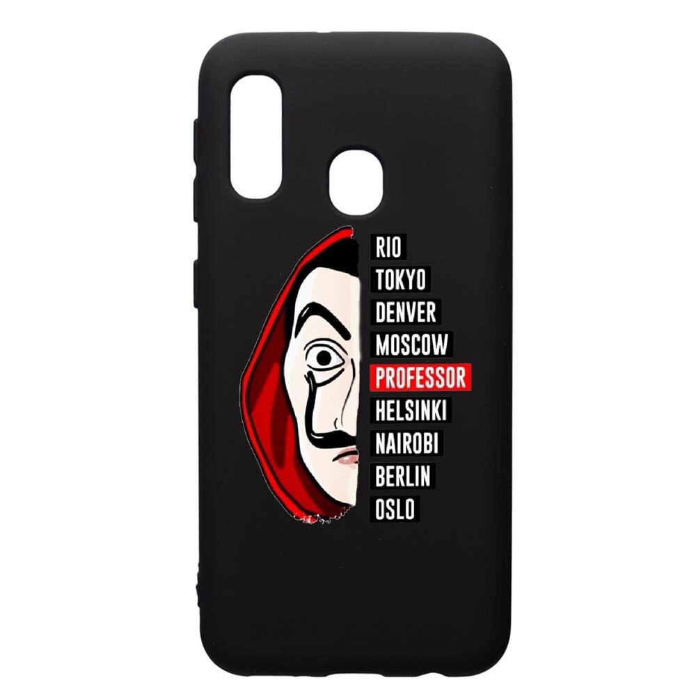 Husa de protectie Samsung Galaxy A20E, La Casa De Papel, silicon, cu interiorul din material textil, protectie camera, PB302