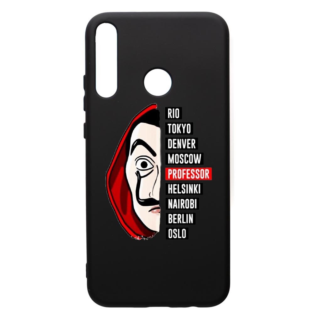 Husa de protectie Huawei P40 Lite E / Y7p, La Casa De Papel, silicon, cu interiorul din material textil, protectie camera, PB302