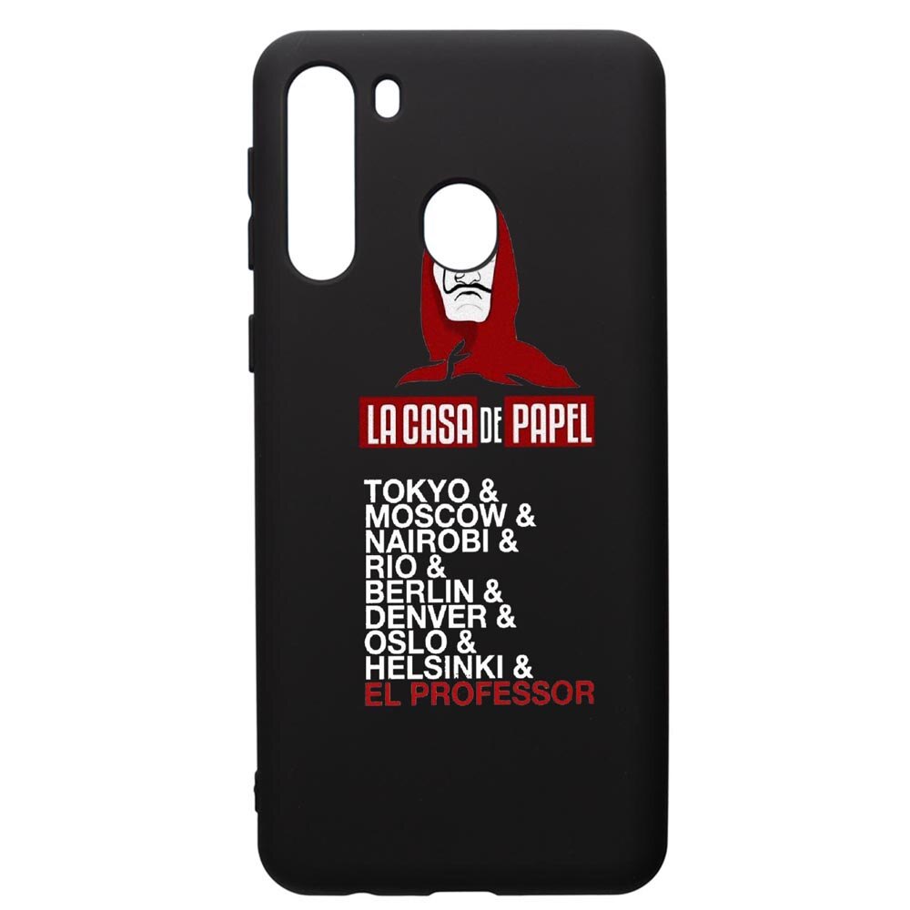 Husa de protectie Samsung Galaxy A21S, La Casa De Papel, silicon, cu interiorul din material textil, protectie camera, PB296