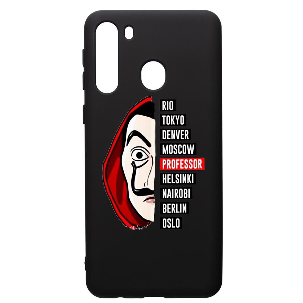 Husa de protectie Samsung Galaxy A21S, La Casa De Papel, silicon, cu interiorul din material textil, protectie camera, PB302