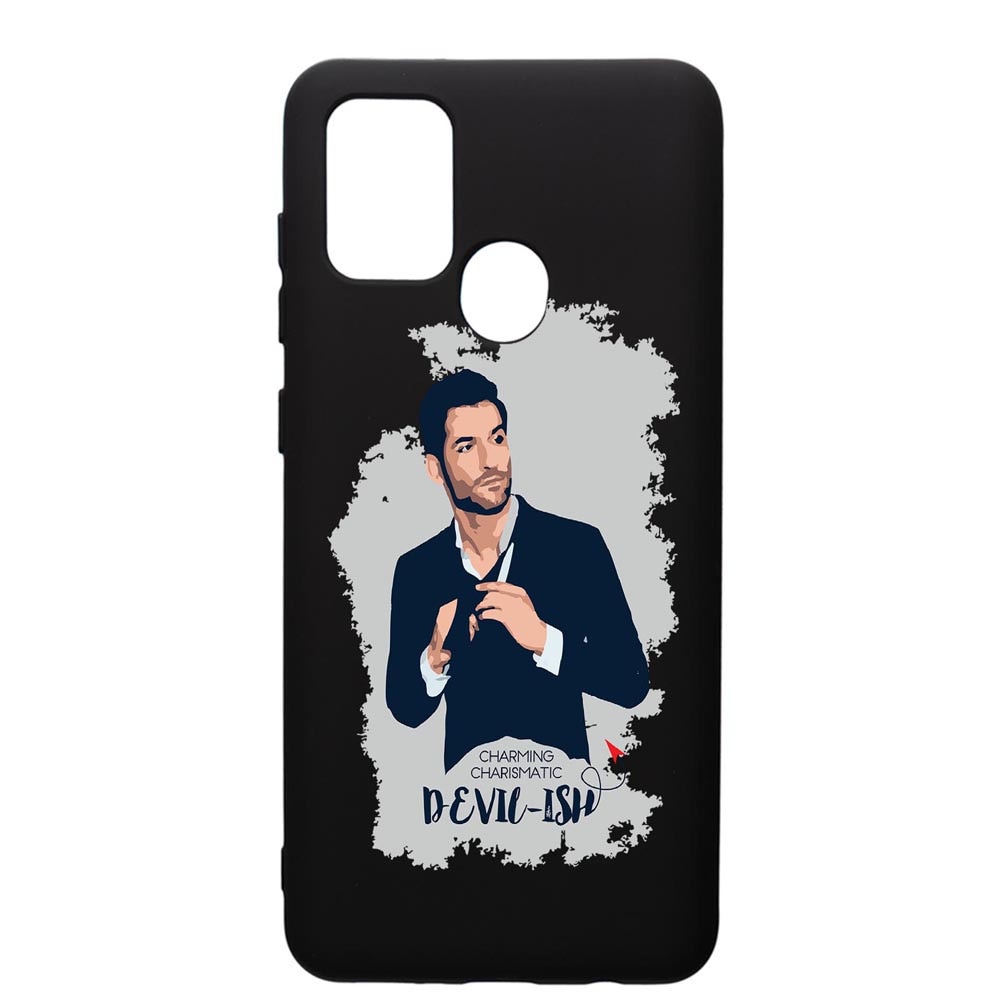 Husa de protectie Samsung Galaxy A21, Lucifer, silicon, cu interiorul din material textil, protectie camera, PB299