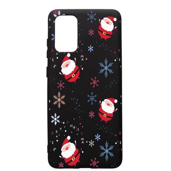 Husa de protectie Samsung Galaxy A51, Xmas, silicon, cu interiorul din material textil, protectie camera, PB308 Husa de protectie Samsung Galaxy A51, Xmas, silicon, cu interiorul din material textil, protectie camera, PB308