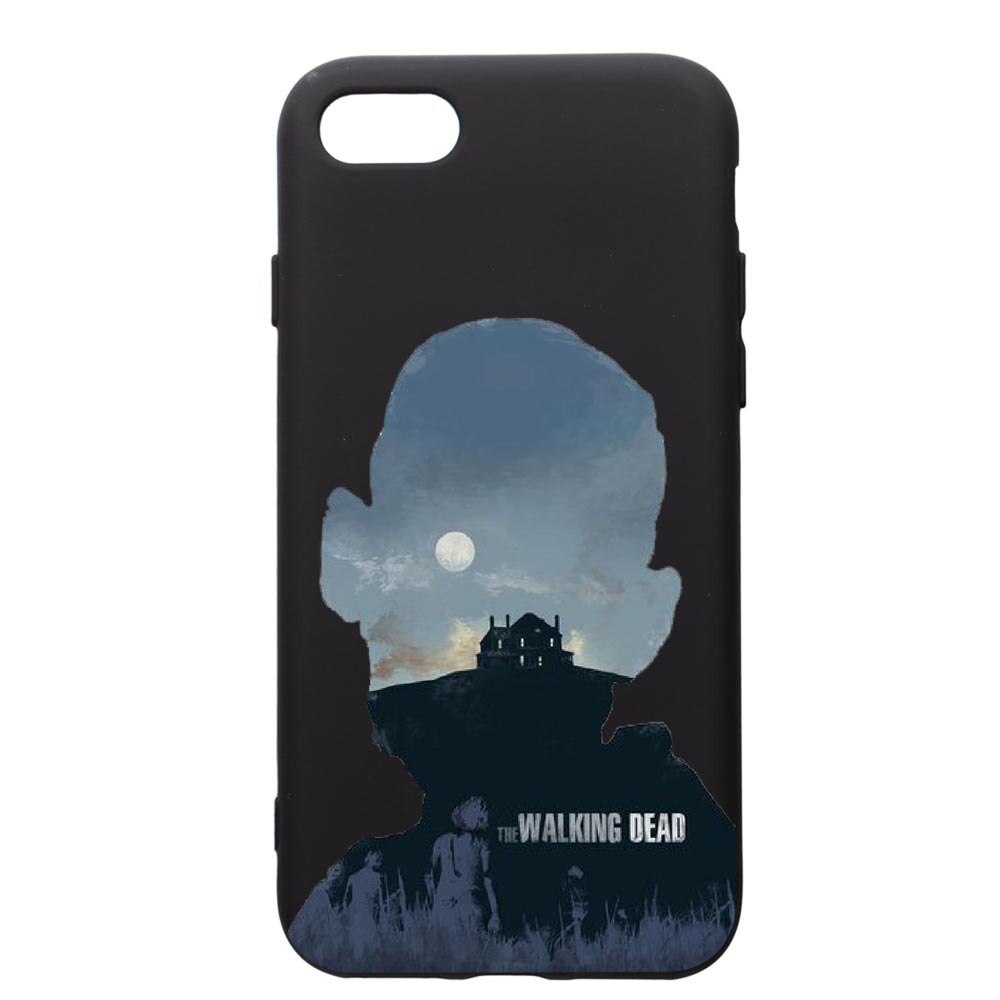 Husa de protectie Apple iPhone SE 2 / iPhone 8 / iPhone 7, The Walking Dead, silicon, cu interiorul din material textil, protectie camera, PB303
