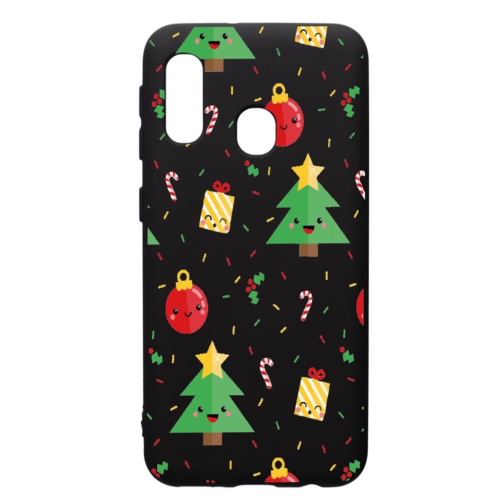 Husa de protectie Samsung Galaxy A20E, Xmas, silicon, cu interiorul din material textil, protectie camera, PB309
