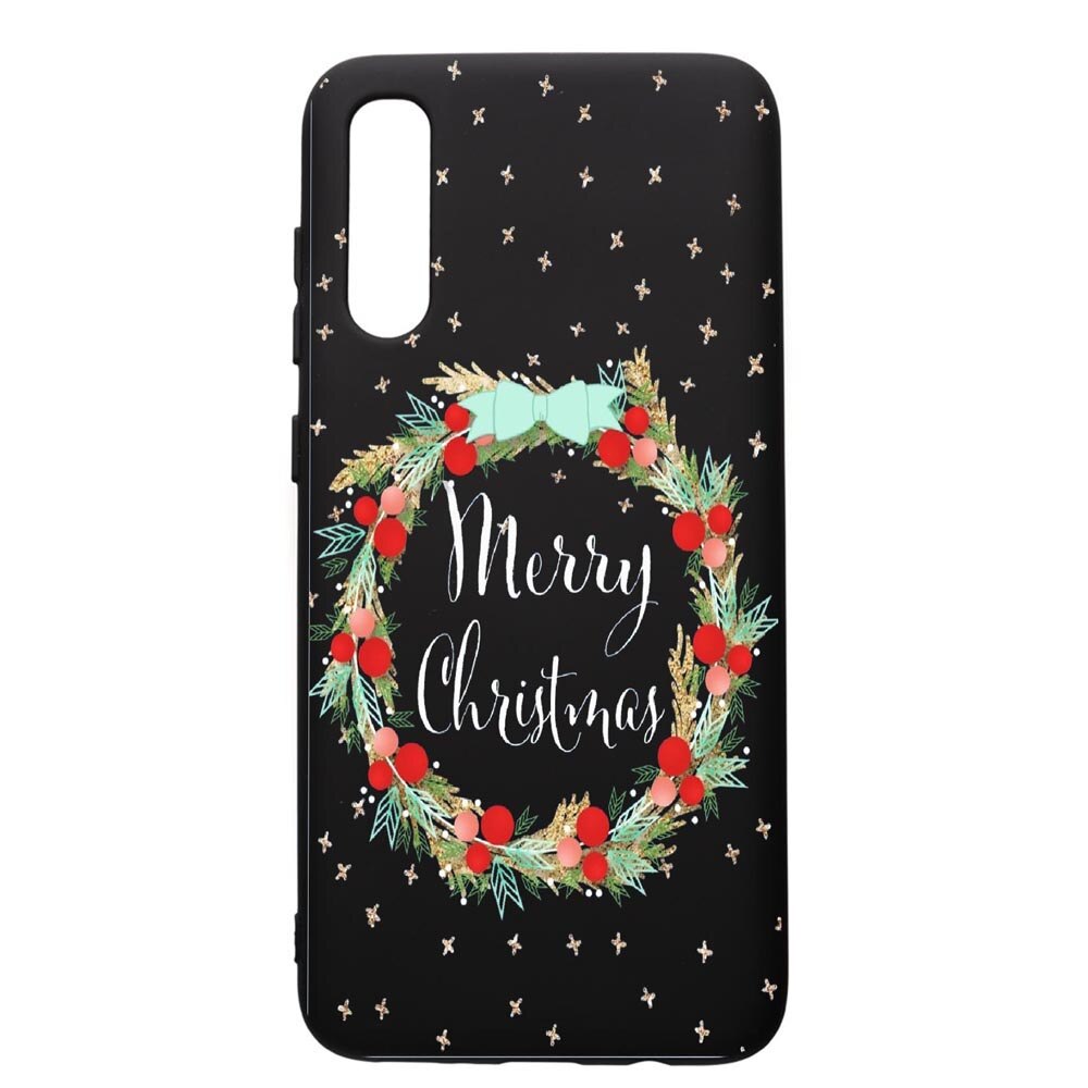 Husa de protectie Samsung Galaxy A70, Xmas, silicon, cu interiorul din material textil, protectie camera, PB312